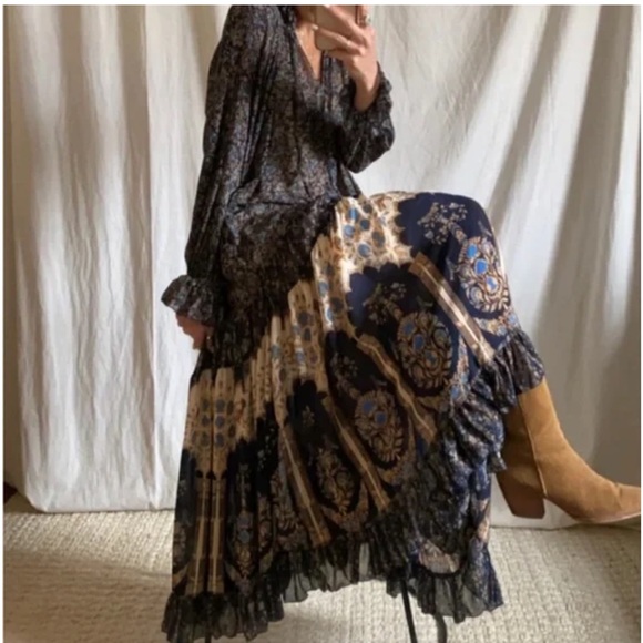Free People Dresses & Skirts - Free People Feeling Groovy Border Maxi Dress, size large